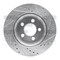 Dynamic Friction Co Brake Rotor Drilled And Slotted Silver, 631-42020L 631-42020L - alternate 1